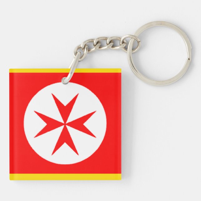 Llavero Banner blanco rojo Gran Ducado de la Toscana (Atrás)