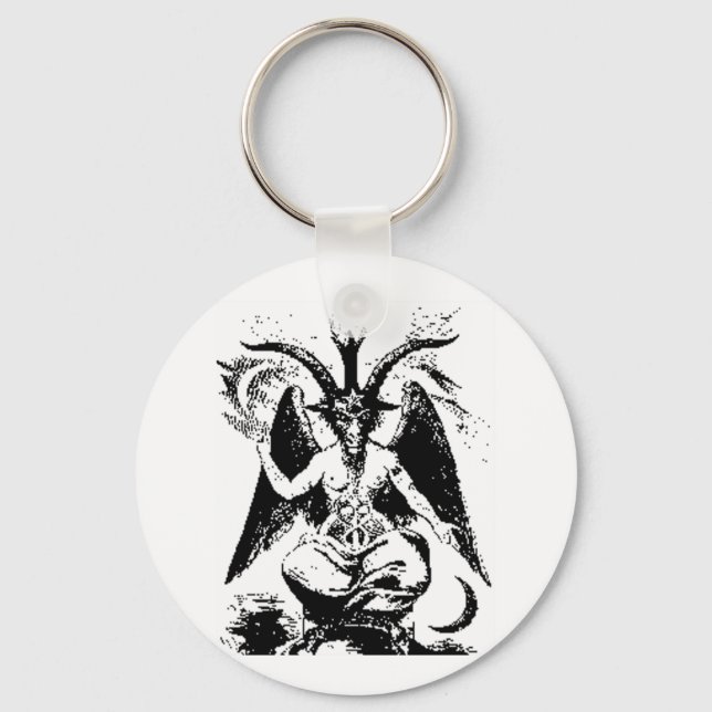 Llavero Baphomet negro vintage (Anverso)