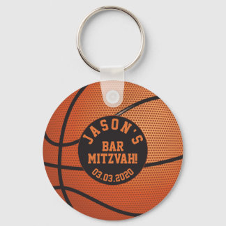 Llavero Bar de baloncesto Mitzvah Favor Keychain Naranja N