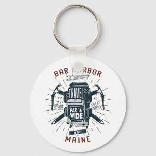 Llavero Bar Harbour Maine Mochila Gear Retro Travel