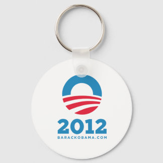 Llavero Barack Obama 2012 "O" (Blanco)