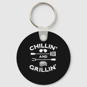 Llavero Barbacoa Chillin y Grillin Camiseta de barbacoa pa