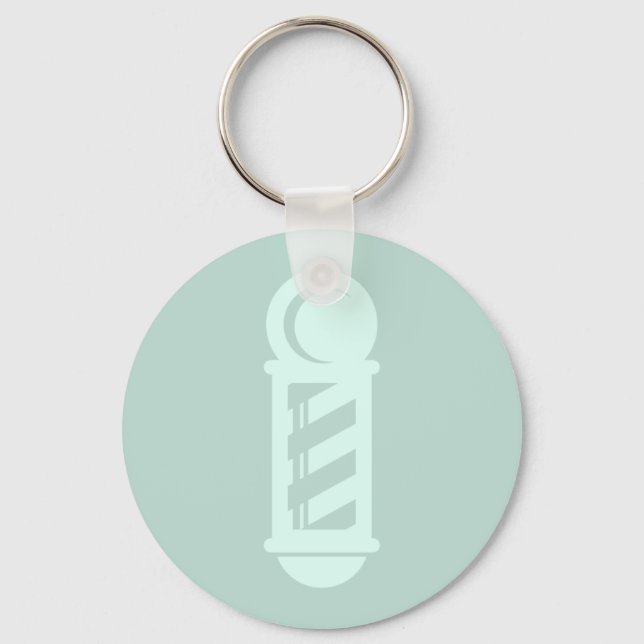 Llavero Barbacoas a rayas Pole Barbershop Salon PERSONALIZ (Anverso)