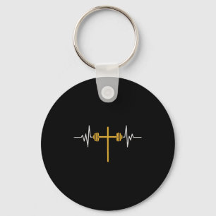 Llavero Barbell Cross Dumbbell Jesus Funny Christian Worko