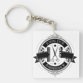 Llavero Barbería elegante y minimalista