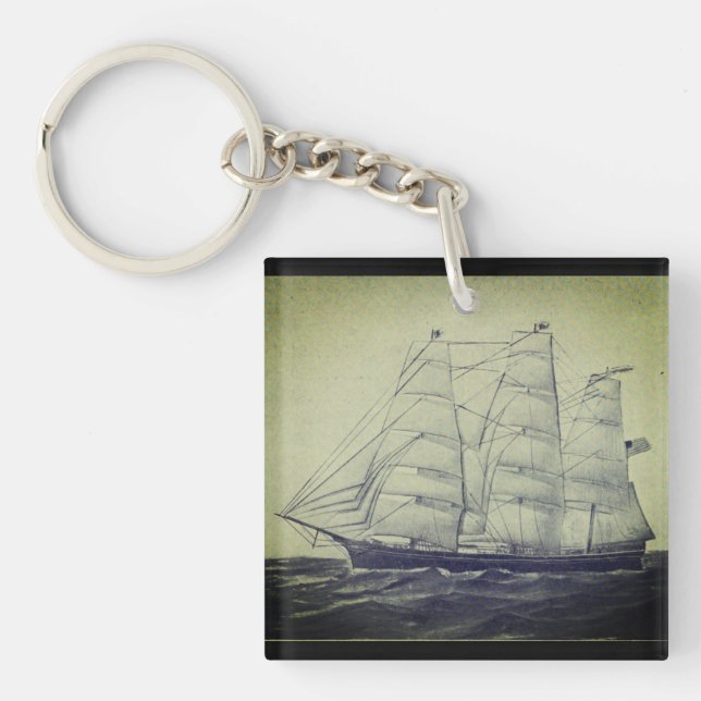 Llavero Barco Clipper Young America 1853 (Frente)