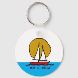 Llavero Barco de vela al sol - Relájese y revitalice