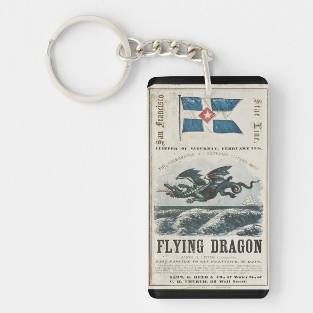 Llavero Barco de vela Clipper Flying Dragon 1858 (Frente)