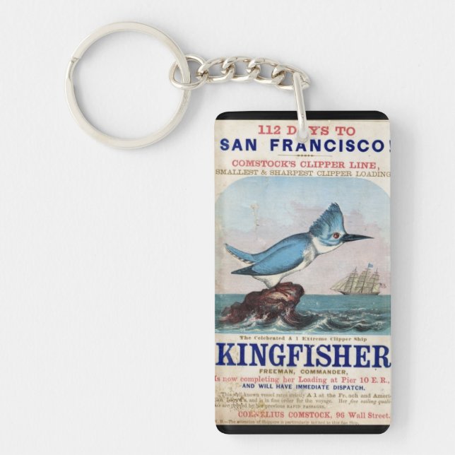 Llavero Barco de vela Kingfisher Clipper 1855 (Frente)