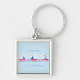 Llavero Barcos acuáticos pintados a mano en lugar de naveg