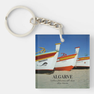 Llavero Barcos de pesca en la foto de playa del Algarve