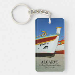 Llavero Barcos de pesca en la foto de playa del Algarve
