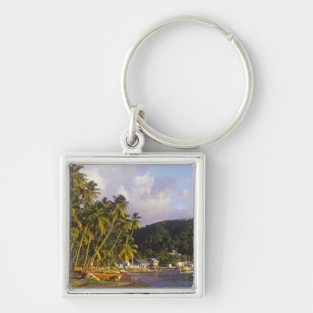 Llavero Barcos pesqueros, Soufriere, Santa Lucía, Caribe (Frente)