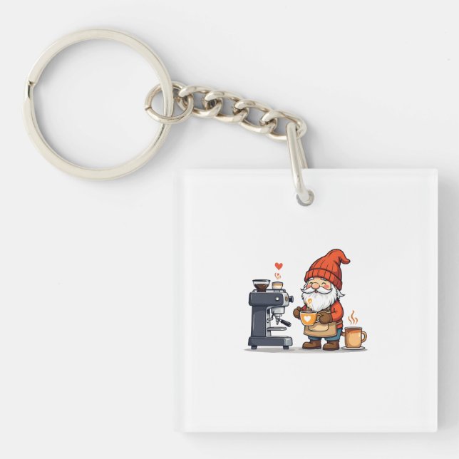 Llavero Barista Gnome Brewing Coffee (Frente)