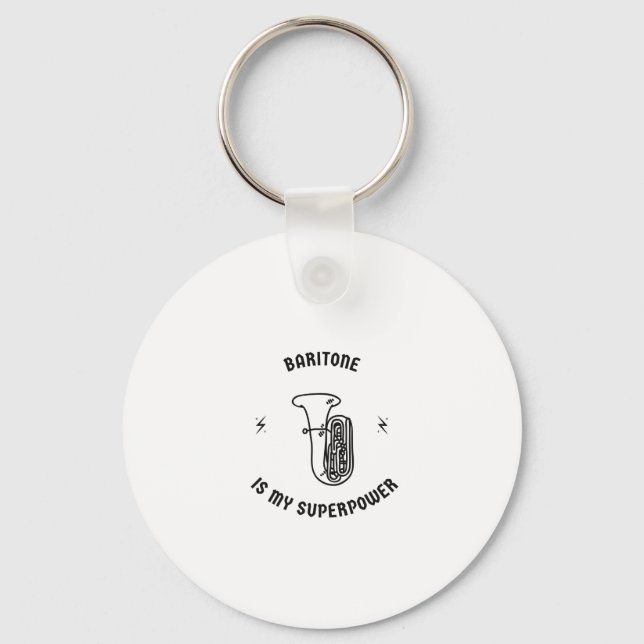 Llavero Baritone es mi superpoder (Anverso)