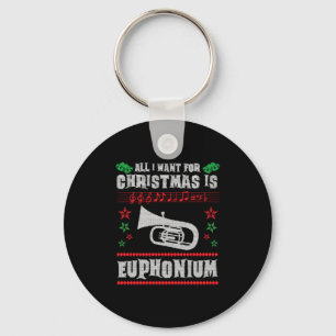 Llavero Baritone Euphonium Navidades feos estilo suéter