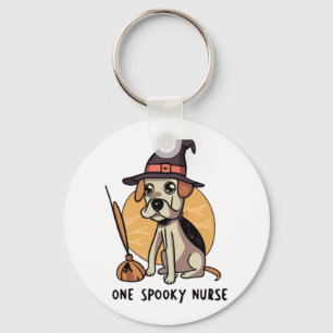 Llavero Barks and Bandages One Spooky Nurse Dog Design