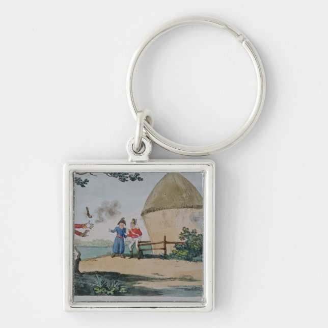 Llavero Barney que lucha un duelo (Frente)