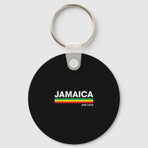 Llavero Barras de color reggae retro de Jamaica Vacaciones