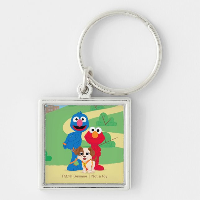 Llavero Barrio Sésamo | Tango con Grover y Elmo (Frente)