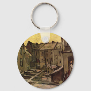 Llavero Barrios de casas antiguas por Vincent van Gogh