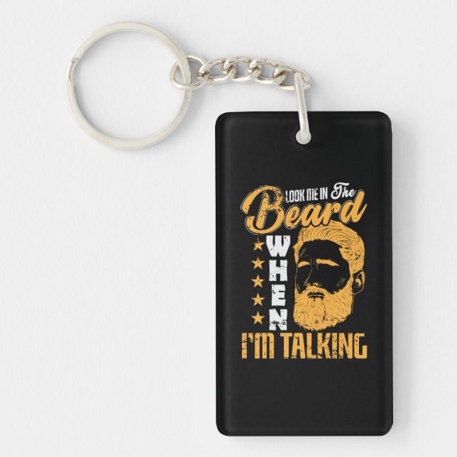 Llavero Bart "Look me in the Beard, when I´m talking" (Frente)