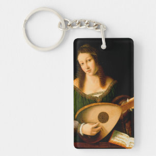 Llavero Bartolomeo Veneto Lady jugando a retrato de Lute