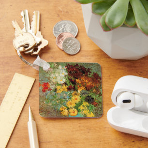 Llavero Base con daisies y anémonas de Vincent van Gogh