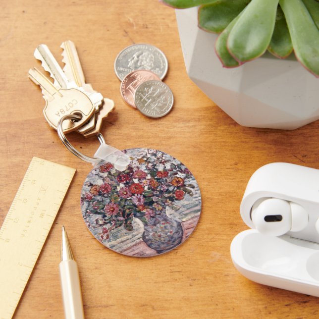 Llavero Base de flores, Zinnias de Maurice Prendergast (Escritorio )