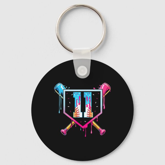 Llavero Baseball 11 Year Old Ice Cream Drip 11th Birthday  (Anverso)