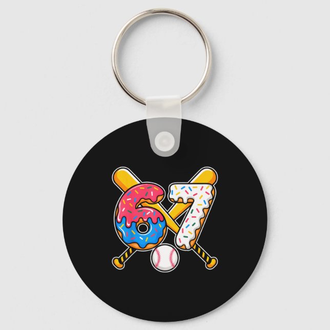 Llavero Baseball Drip Number 67 Player 67th Birthday Meme  (Anverso)