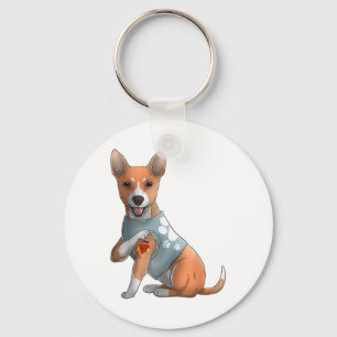 Llavero Basenji Amo A Mamá Tattoo Camiseta De Perro Madres