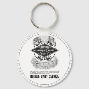 Llavero básico central de Illinois RR del vintage