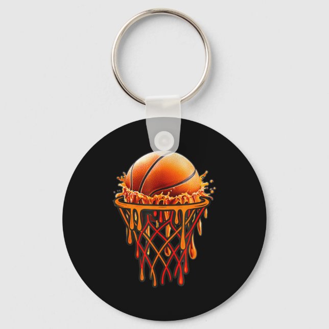 Llavero Basketball Drip Graphic, Basketball Funny Bruh Gif (Anverso)