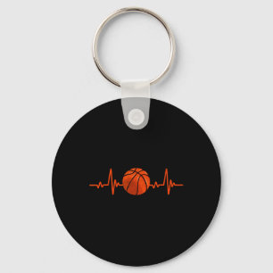 Llavero Basketball Lover Heartbeat Vintage Retro Basketbal