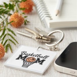 Llavero Basketball Mom Keychain