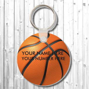 Llavero Básquetbol de cadena de claves con tu nombre, tu n