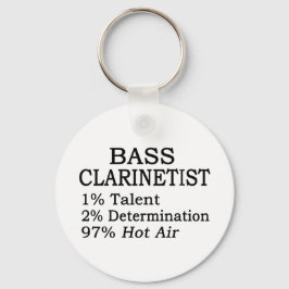 Llavero Bass Clarinetist Hot Air