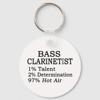 Llavero Bass Clarinetist Hot Air