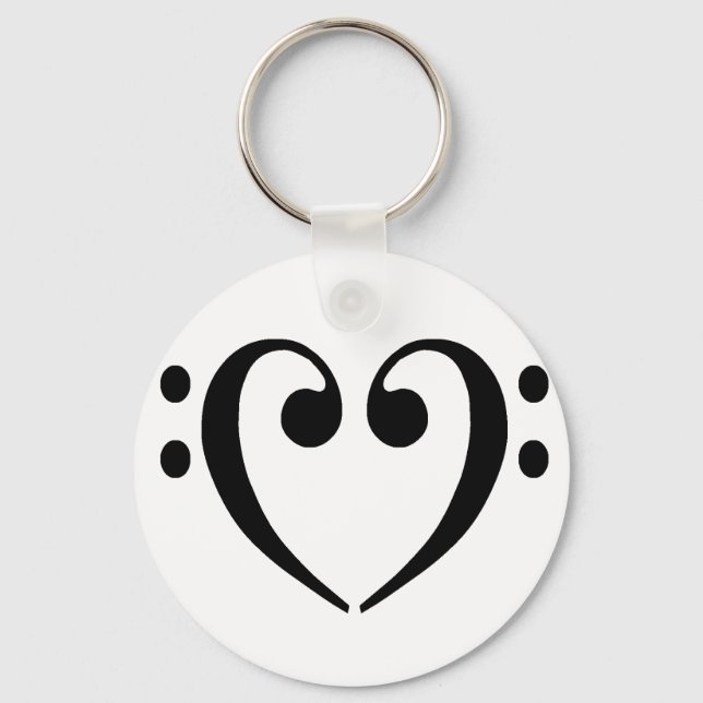 Llavero Bass Clef Heart (Anverso)