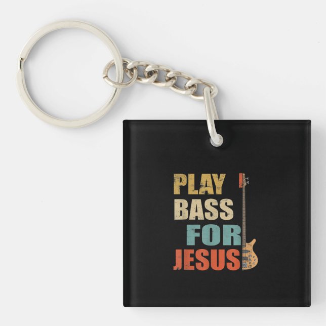 Llavero Bass De Guitarra Cristiana Bass Para Jesús (Frente)
