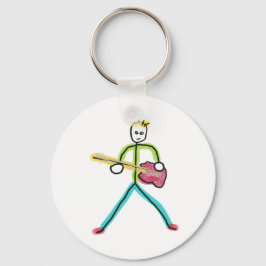 Llavero Bass Guitar Stickman