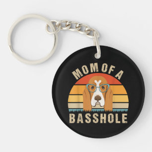 Llavero Basset Hound Femenino Presenta Mamá Divertida De U