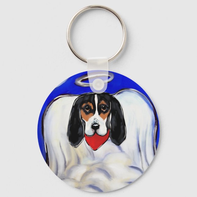 Llavero Bassett Hound Angel (Anverso)