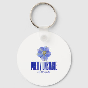 Llavero Bastante Inestable: Camiseta Azul Floral