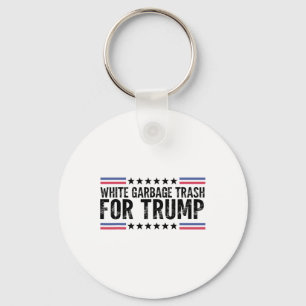 Llavero Basura blanca para Trump vota por Presi