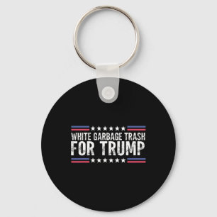 Llavero Basura blanca para Trump vota por Presi
