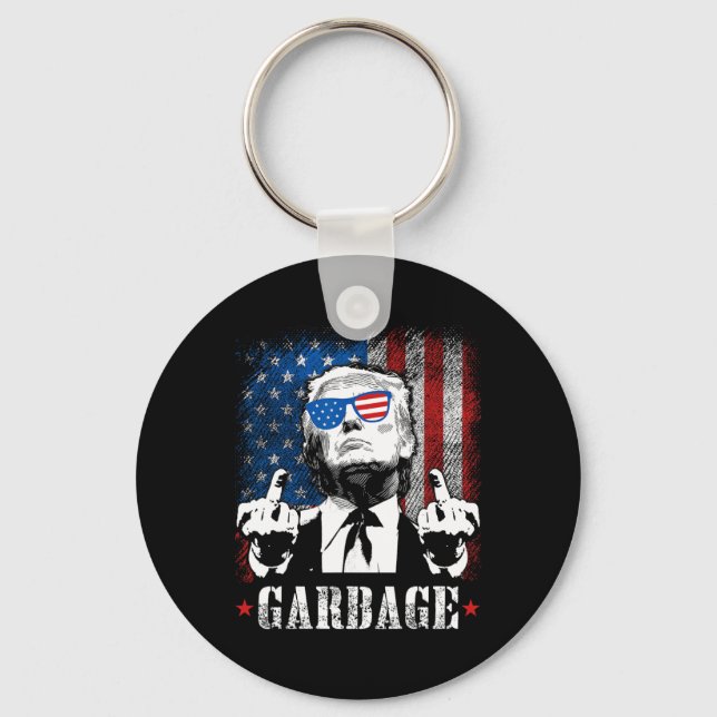 Llavero Basura para Trump 2024: Divertidos Hombres De Band (Anverso)