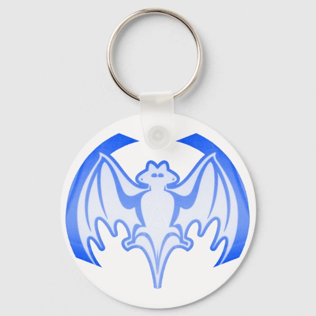 Llavero Bat Blue Inv El MUSEO Regalos Zazzle (Anverso)