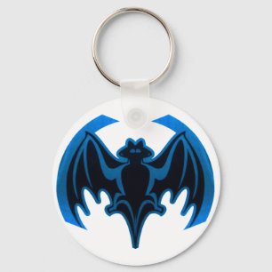 Llavero Bat Blue the MUSEUM Zazzle Gifts
